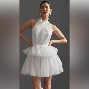 Anthropologie Hutch Tulle Halter Mini Dress Size 4